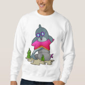Dolphin mit Brille Sweatshirt (Vorderseite)