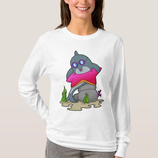 Dolphin mit Brille T-Shirt (Vorderseite)