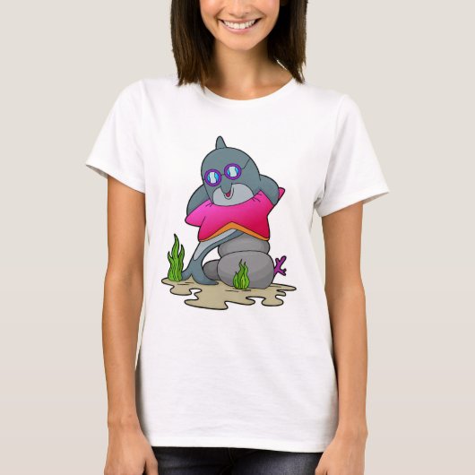 Dolphin mit Brille T-Shirt (Vorderseite)