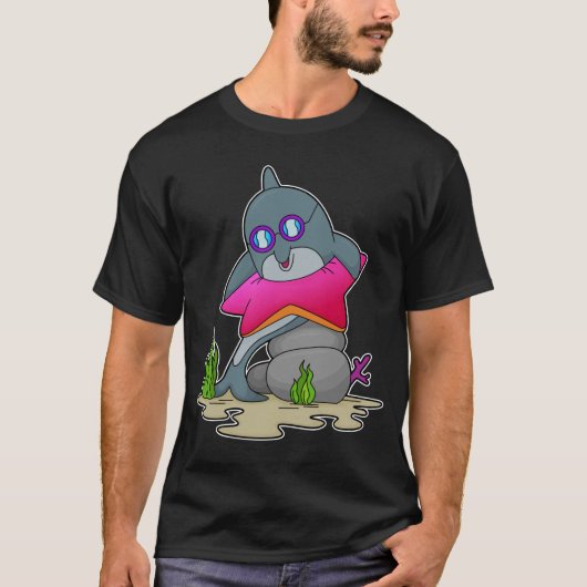 Dolphin mit Brille T-Shirt (Vorderseite)