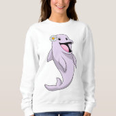 Dolphin mit Daisy-Blume Sweatshirt (Vorderseite)