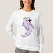 Dolphin mit Daisy-Blume T-Shirt (Vorderseite)