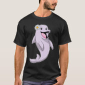 Dolphin mit Daisy-Blume T-Shirt (Vorderseite)