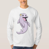 Dolphin mit Daisy-Blume T-Shirt (Vorderseite)