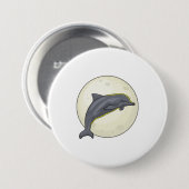 Dolphin mit dem Mond Button (Vorne & Hinten)