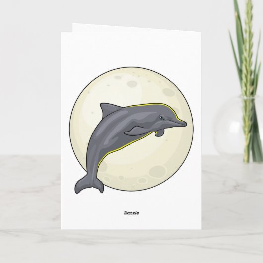 Dolphin mit dem Mond Karte (Rückseite)