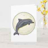 Dolphin mit dem Mond Karte (Gelbe Blume)
