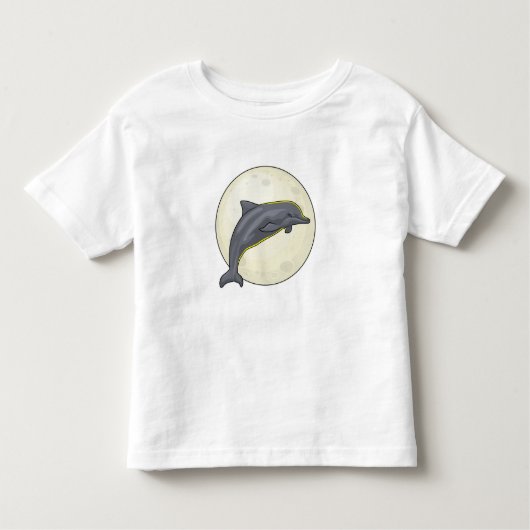 Dolphin mit dem Mond Kleinkind T-shirt (Vorderseite)