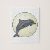 Dolphin mit dem Mond Puzzle (Vertikal)