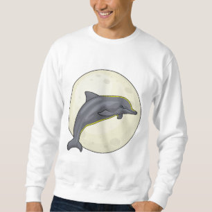 Dolphin mit dem Mond Sweatshirt