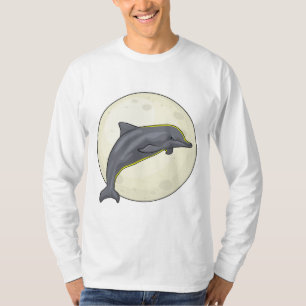 Dolphin mit dem Mond T-Shirt