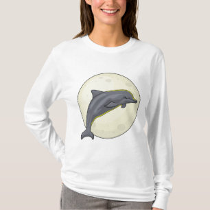 Dolphin mit dem Mond T-Shirt