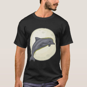 Dolphin mit dem Mond T-Shirt