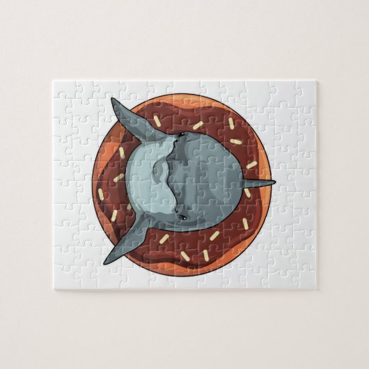 Dolphin mit Donut Puzzle (Horizontal)
