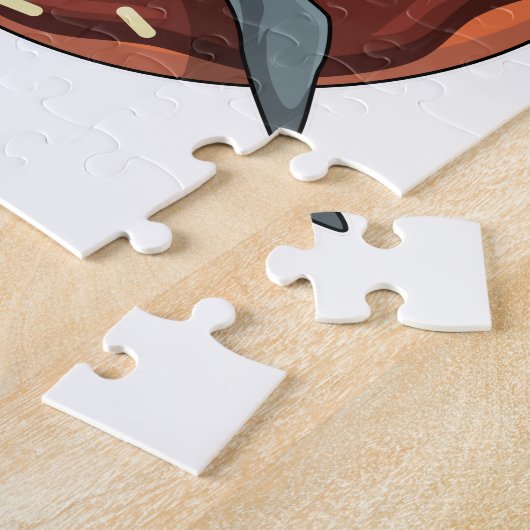 Dolphin mit Donut Puzzle (Seite)