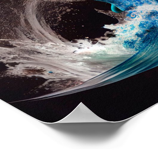 Dolphin mit Farben - AI Poster (Ecke)