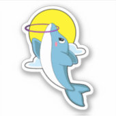 Dolphin mit Fitness-Reifen Aufkleber (Vorderseite)