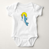 Dolphin mit Fitness-Reifen Baby Strampler (Vorderseite)