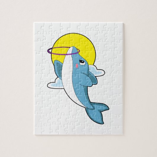 Dolphin mit Fitness-Reifen Puzzle (Vertikal)