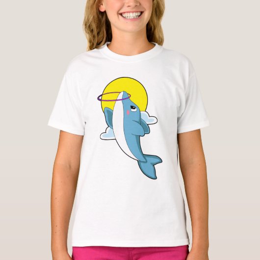 Dolphin mit Fitness-Reifen T-Shirt (Vorderseite)