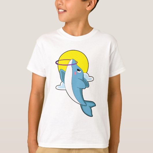 Dolphin mit Fitness-Reifen T-Shirt (Vorderseite)