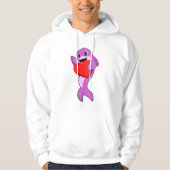 Dolphin mit Herz Hoodie (Vorderseite)