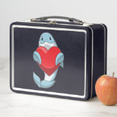 Dolphin mit Herz Metall Brotdose (Beispiel)