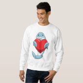Dolphin mit Herz Sweatshirt (Vorne ganz)