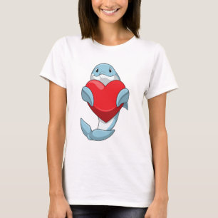 Dolphin mit Herz T-Shirt