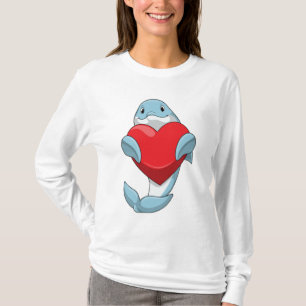 Dolphin mit Herz T-Shirt
