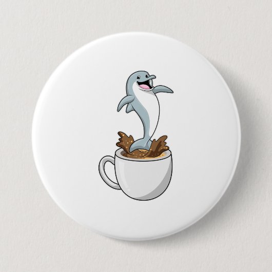 Dolphin mit Kaffee-Cup Button (Vorderseite)