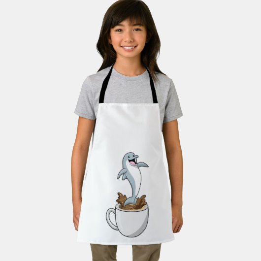Dolphin mit Kaffee-Cup Schürze (Insitu)