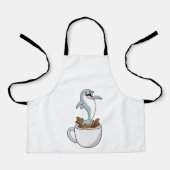 Dolphin mit Kaffee-Cup Schürze (Vorderseite)