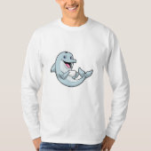 Dolphin mit Kaffee-Cup T-Shirt (Vorderseite)