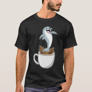 Dolphin mit Kaffee-Cup T-Shirt