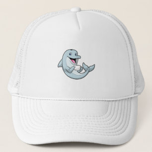 Dolphin mit Kaffee-Cup Truckerkappe