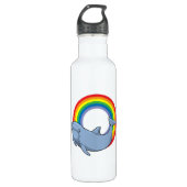 Dolphin mit Regenbogen Edelstahlflasche (Vorderseite)
