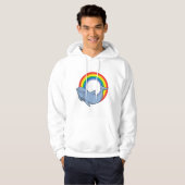 Dolphin mit Regenbogen Hoodie (Vorne ganz)