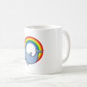 Dolphin mit Regenbogen Kaffeetasse (VorderseiteRechts)