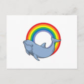Dolphin mit Regenbogen Postkarte (Vorderseite)