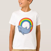 Dolphin mit Regenbogen T-Shirt (Vorderseite)