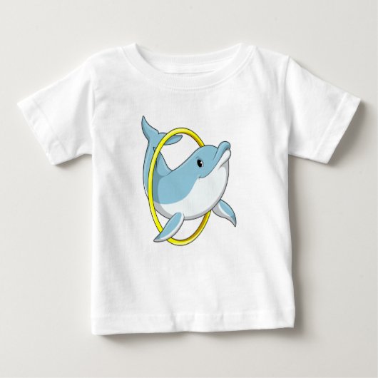 Dolphin mit Ring Baby T-shirt (Vorderseite)