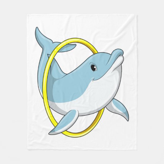 Dolphin mit Ring Fleecedecke (Vorderseite)