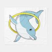 Dolphin mit Ring Fleecedecke (Vorderseite (Horizontal))