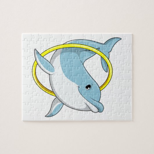 Dolphin mit Ring Puzzle (Horizontal)