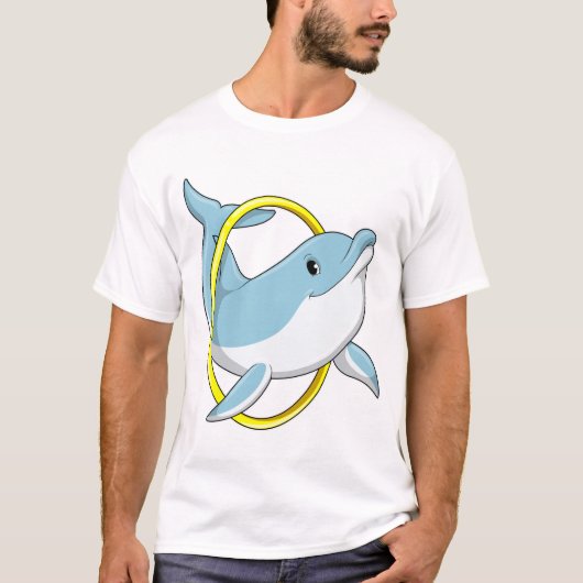 Dolphin mit Ring T-Shirt (Vorderseite)
