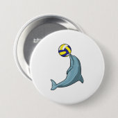 Dolphin mit Volleyball Button (Vorne & Hinten)