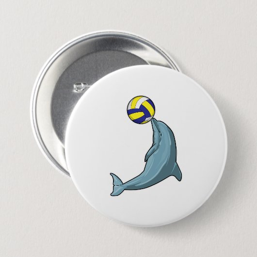 Dolphin mit Volleyball Button (Vorne & Hinten)