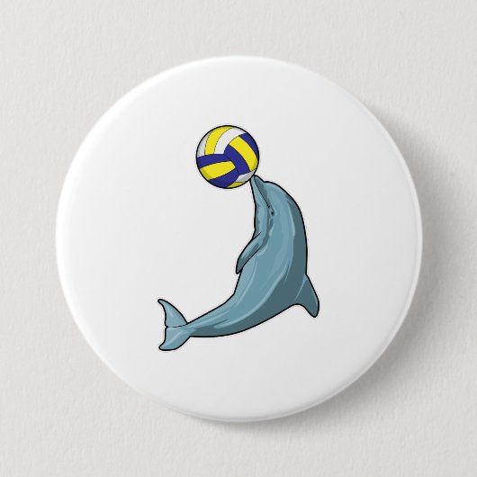 Dolphin mit Volleyball Button (Vorderseite)