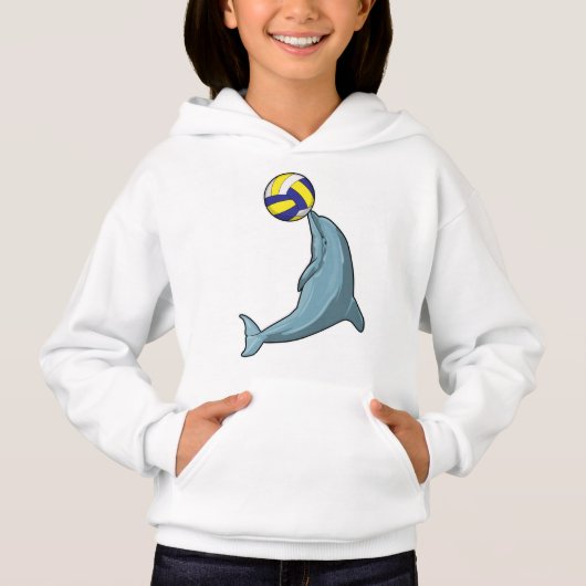 Dolphin mit Volleyball Hoodie (Vorderseite)